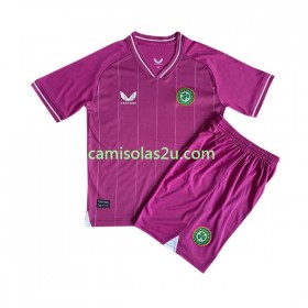 Camisolas de futebol Irlanda Guarda Redes Criança Equipamento Principal 2023 Manga Curta